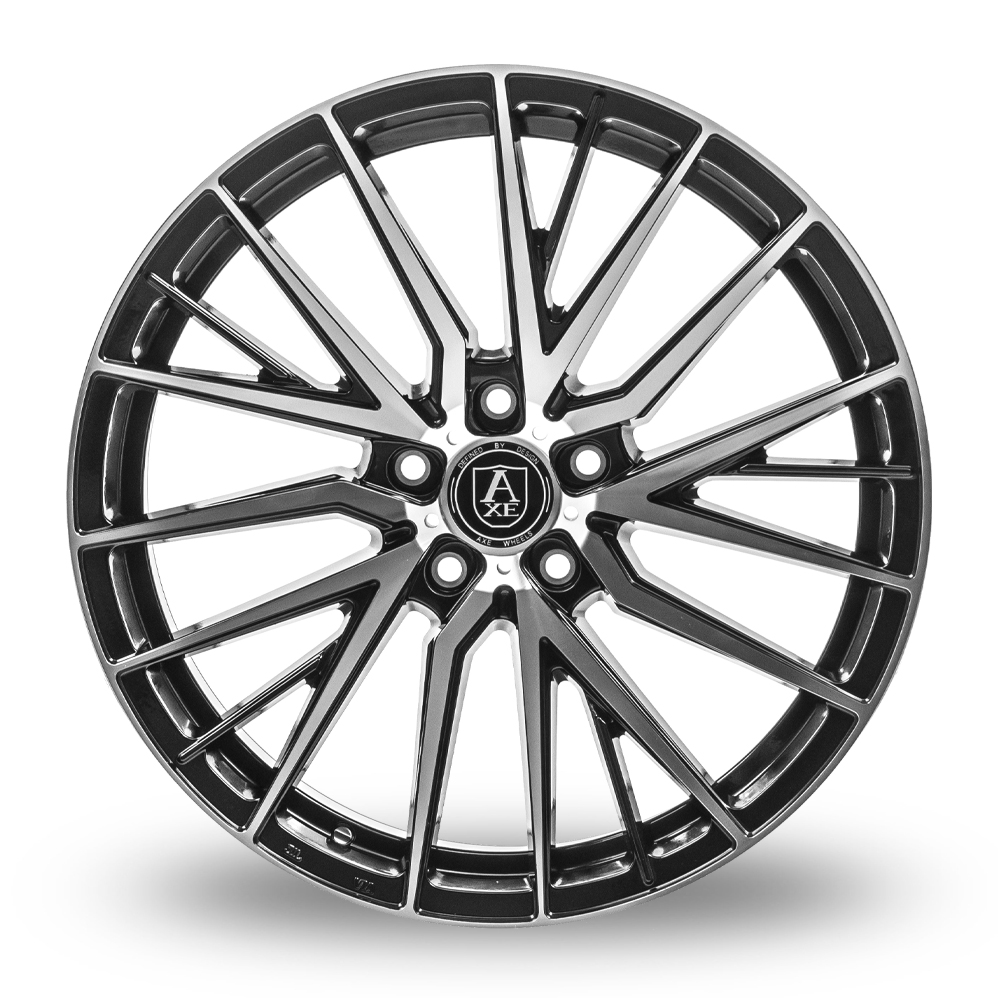 22" Axe EX40 Gloss Black Polished Alloy Wheels