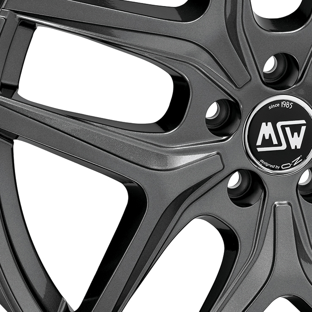 17" MSW (by OZ) 40 Gloss Gunmetal Alloy Wheels
