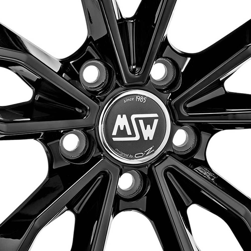 17" MSW (by OZ) 71 Gloss Black Alloy Wheels