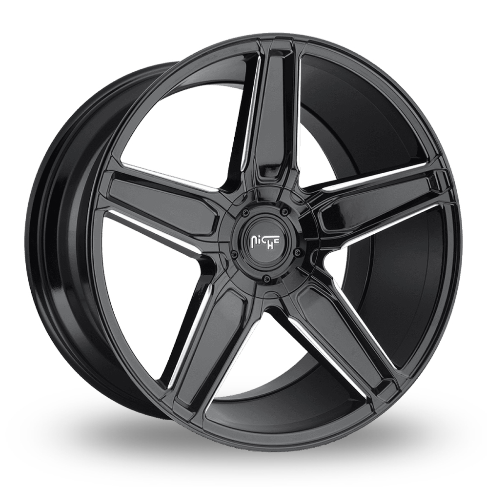 Niche M180 Cannes (USA Warehouse) Gloss Black Milled Alloy Wheels