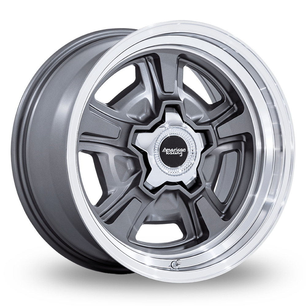American Racing Vintage VN517 Marauder (USA Warehouse) Anthracite With Diamond Cut Lip Alloy Wheels