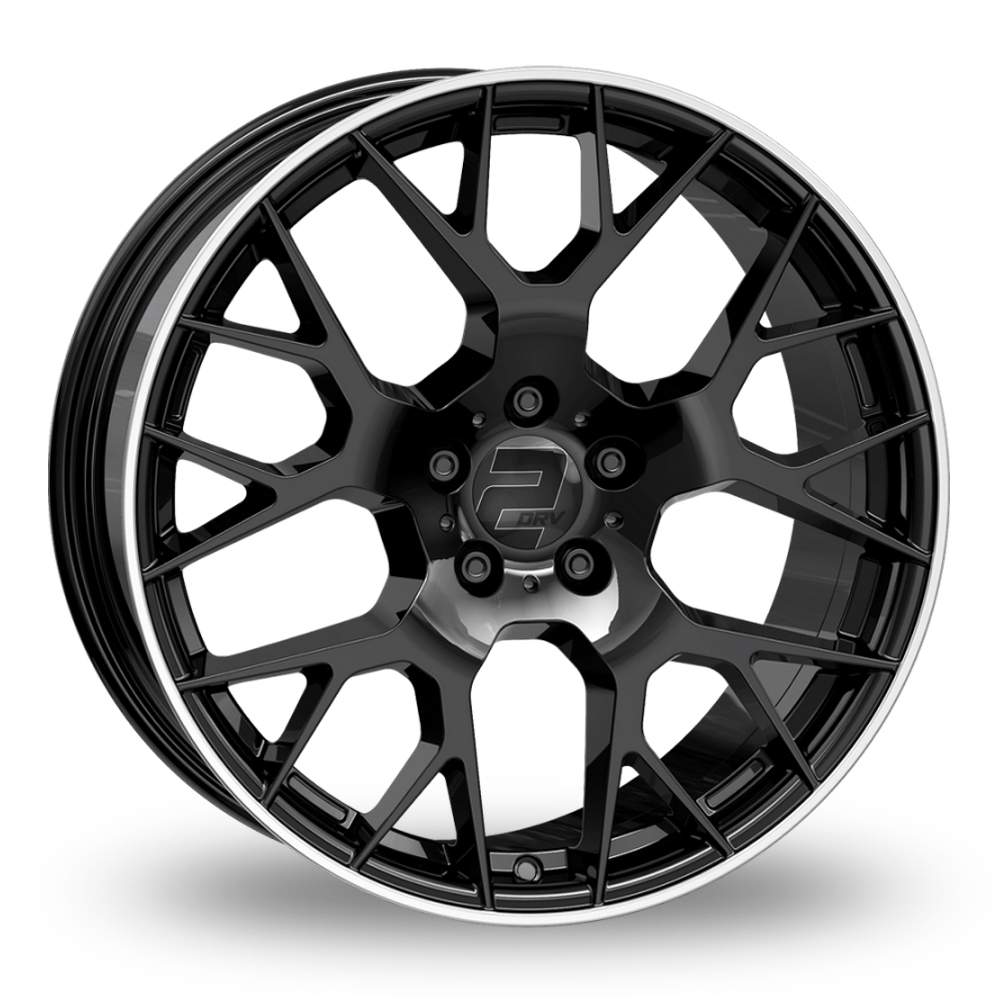 2DRV WH47 Gloss Black Polished Rim Alloy Wheels