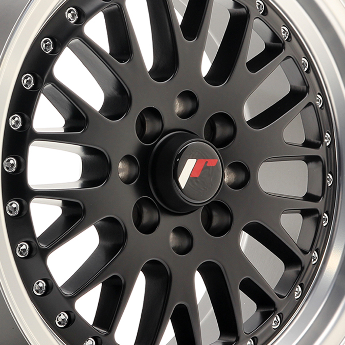 15" Japan Racing JR10 (7x15) Matt Black Machined Lip Alloy Wheels