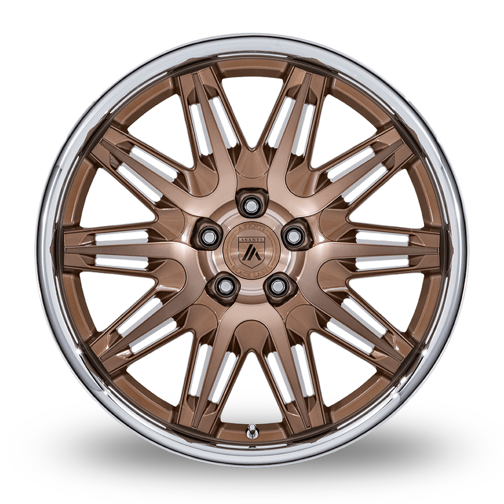 20" Asanti Black AB047 Imperator (USA Warehouse) Bronze Machined With Stainless Steel Lip Alloy Wheels