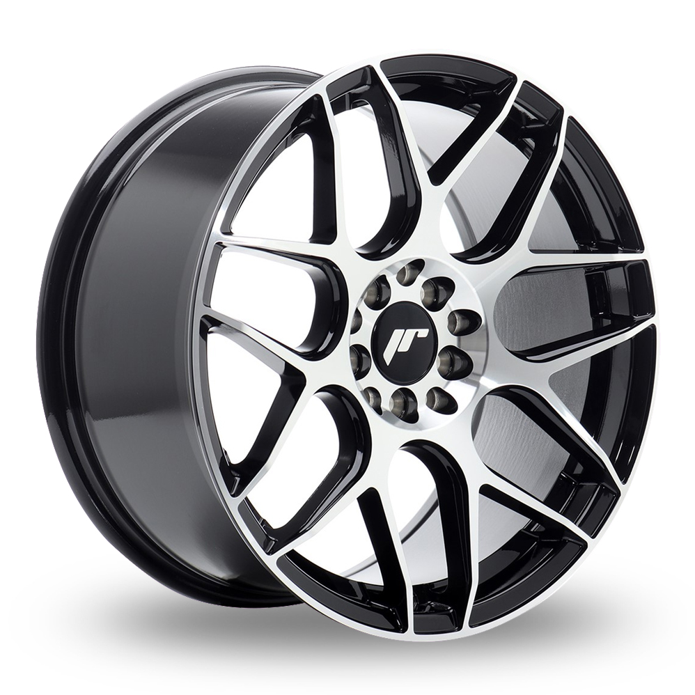 Japan Racing JR18 (8x17) Black Machined Face Alloy Wheels