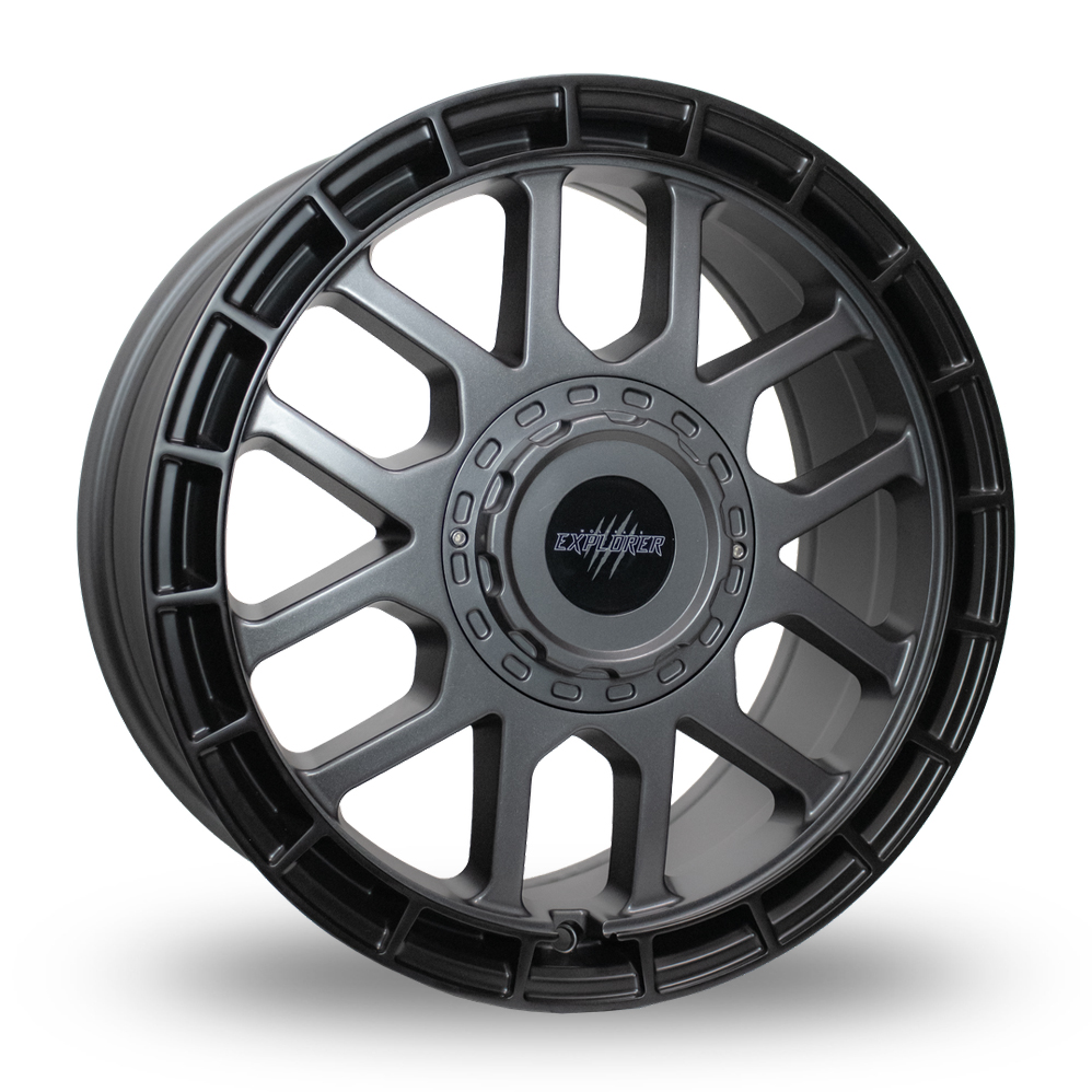 Wolfrace Explorer Black Wolf Four Matt Black Gunmetal Alloy Wheels