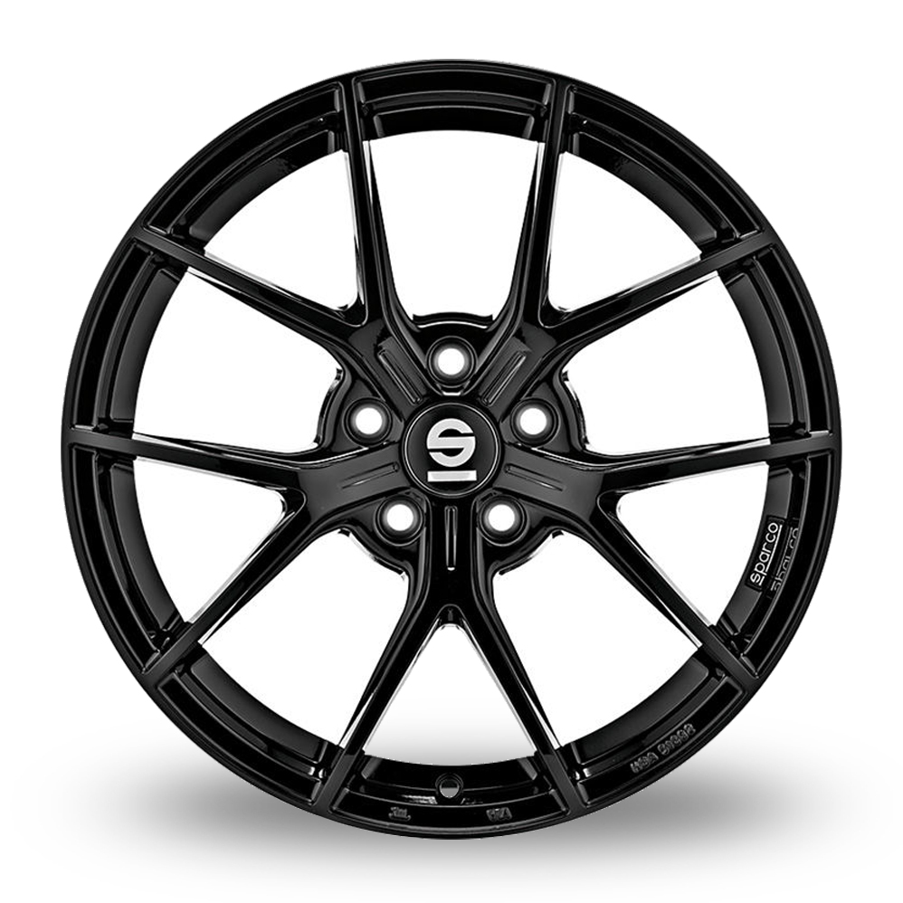 18" Sparco Podio Gloss Black Alloy Wheels