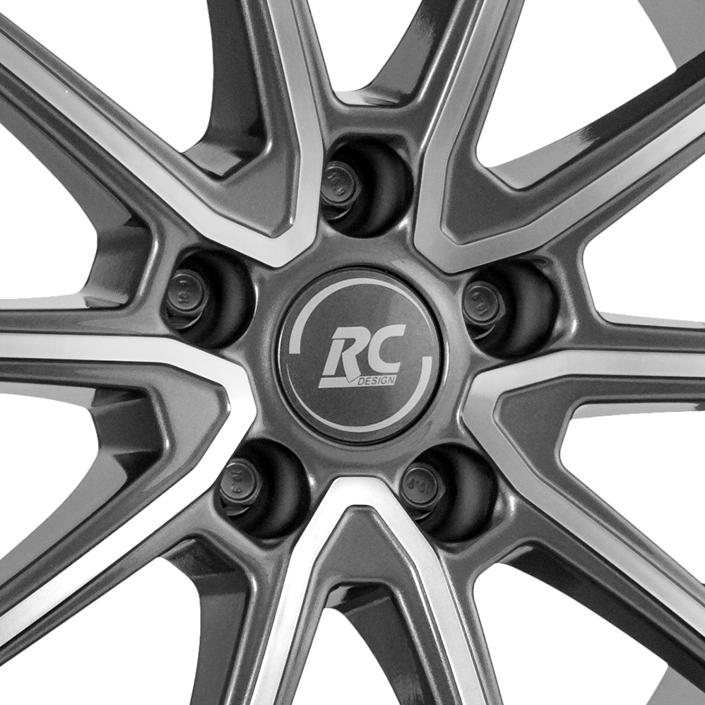 17" RC Design RC32 Himalaya Grey Front Polished Alloy Wheels