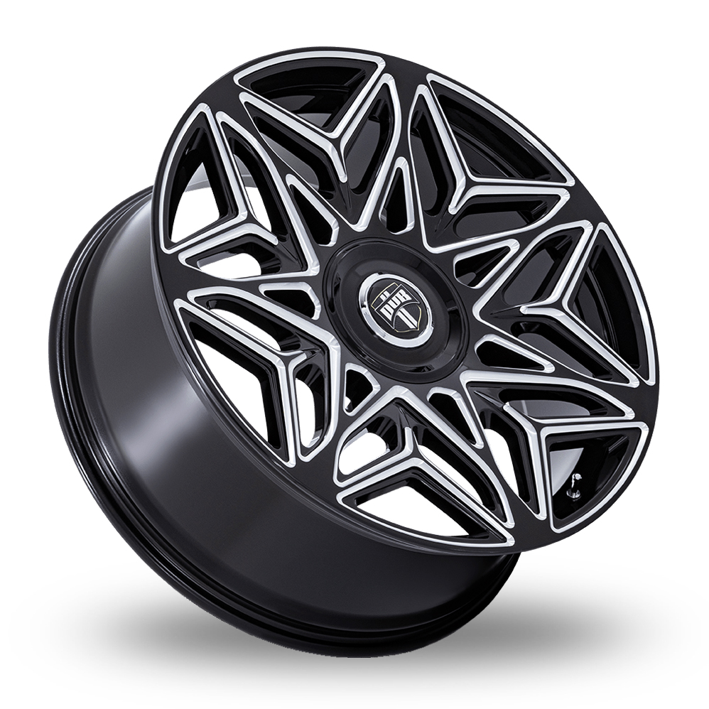 22" DUB DC274 Anomaly Gloss Black Milled Alloy Wheels
