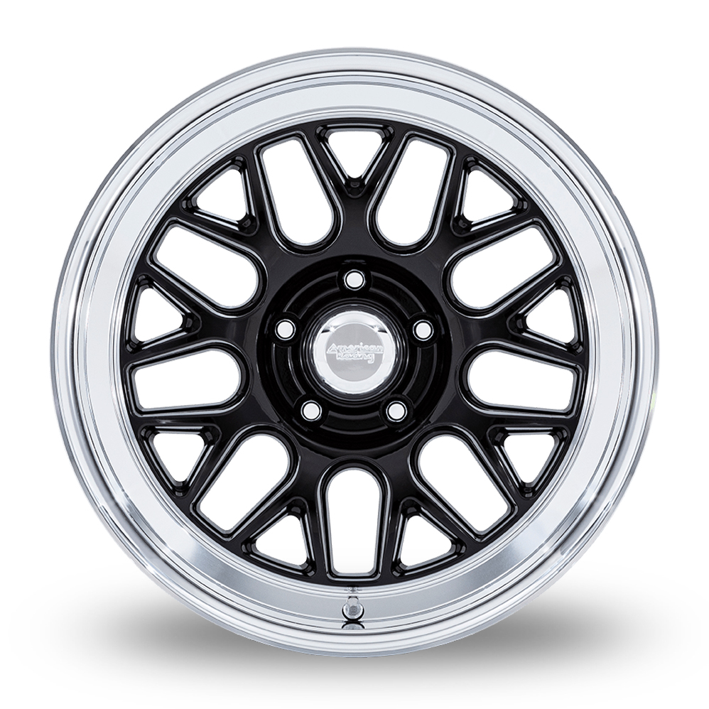 18" American Racing Vintage VN516 G-Force Gloss Black With Diamond Cut Lip Alloy Wheels