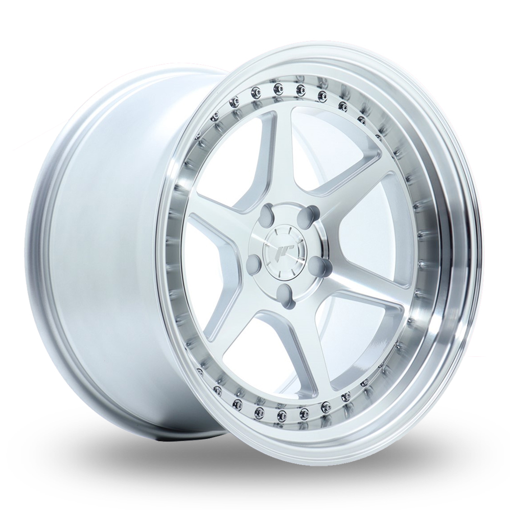 Japan Racing JR43 (10.5x18) (Custom Fitment) Silver Machined Face Alloy Wheels