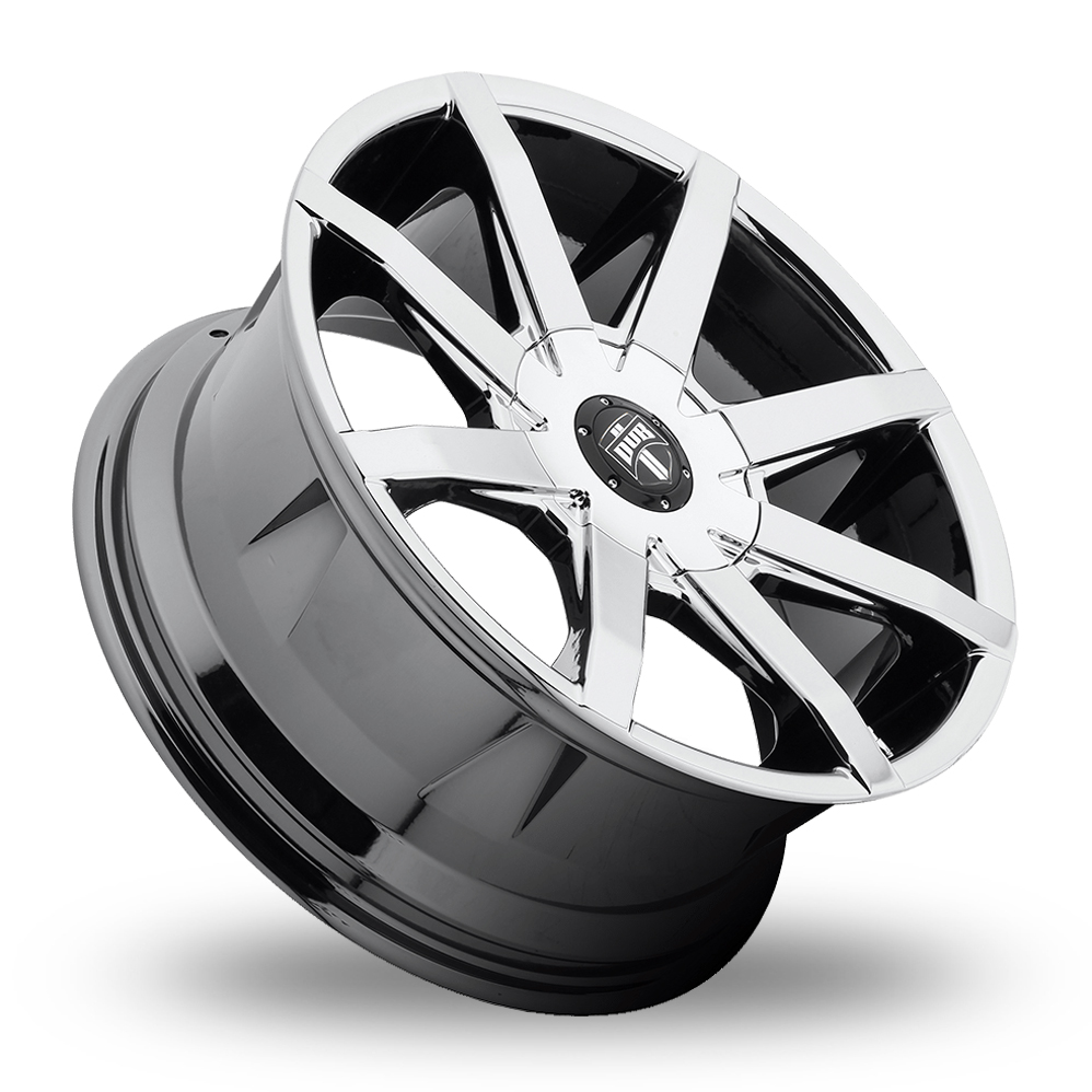 22" DUB S201 Push Chrome Plated Alloy Wheels