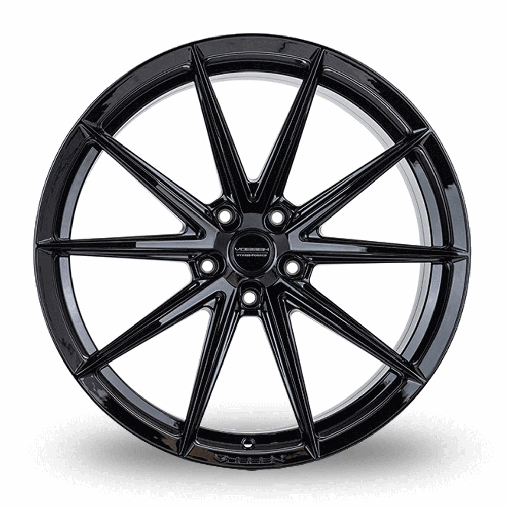 18" Vossen HFX-2 (9x18) (Super Deep Concave) Gloss Black Alloy Wheels