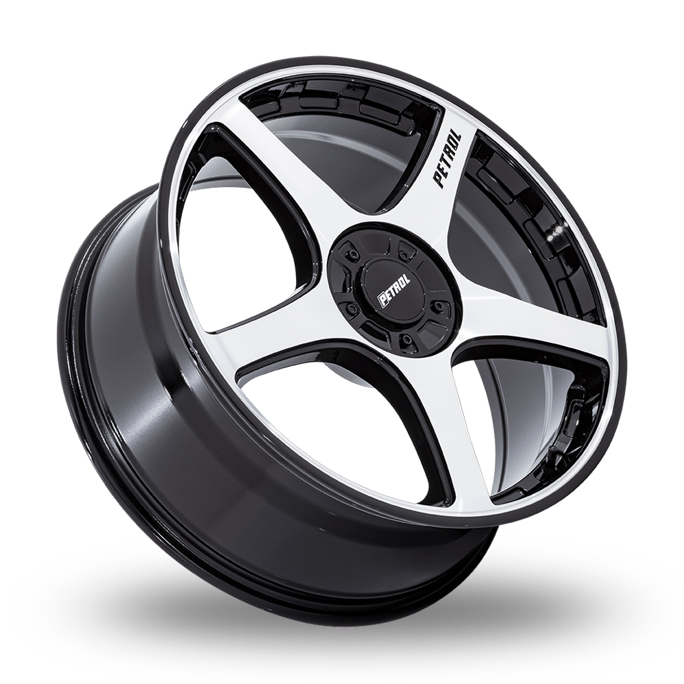 19" Petrol PE003 P2E Gloss Black With Machined Face Alloy Wheels
