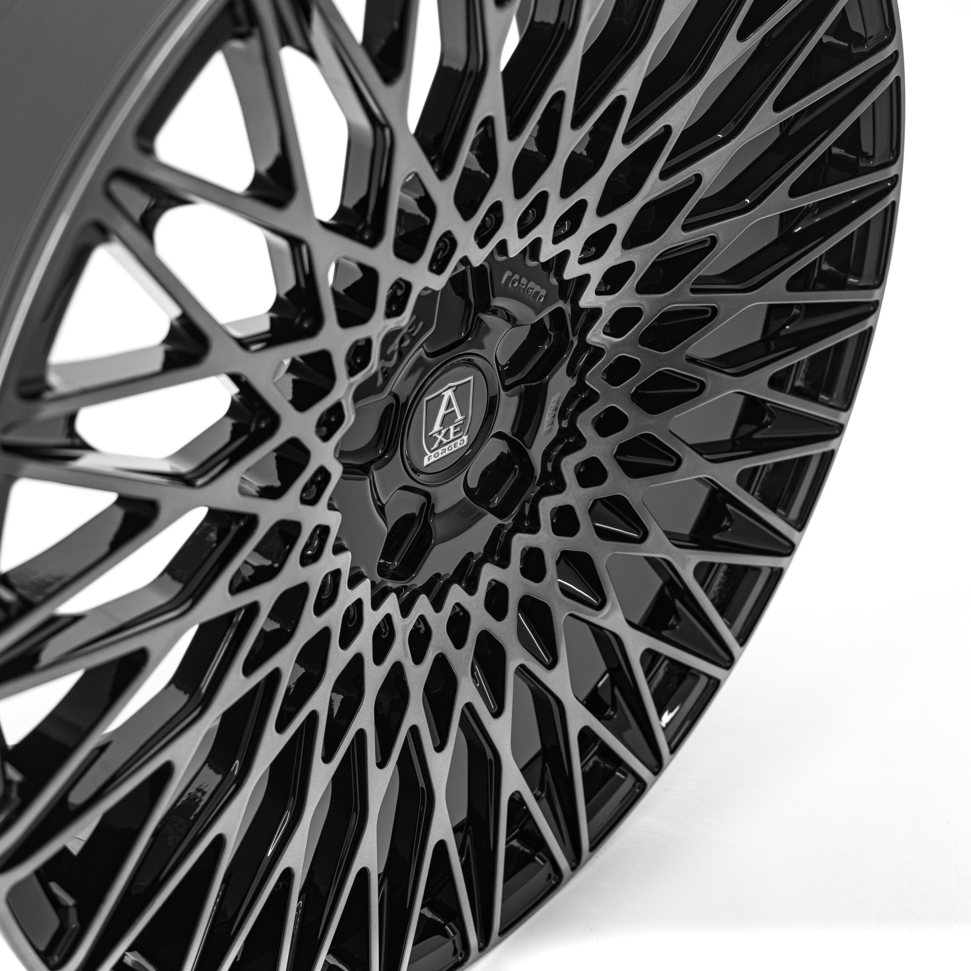 23" Axe Forged FF7 Gloss Black Polished & Tinted Alloy Wheels