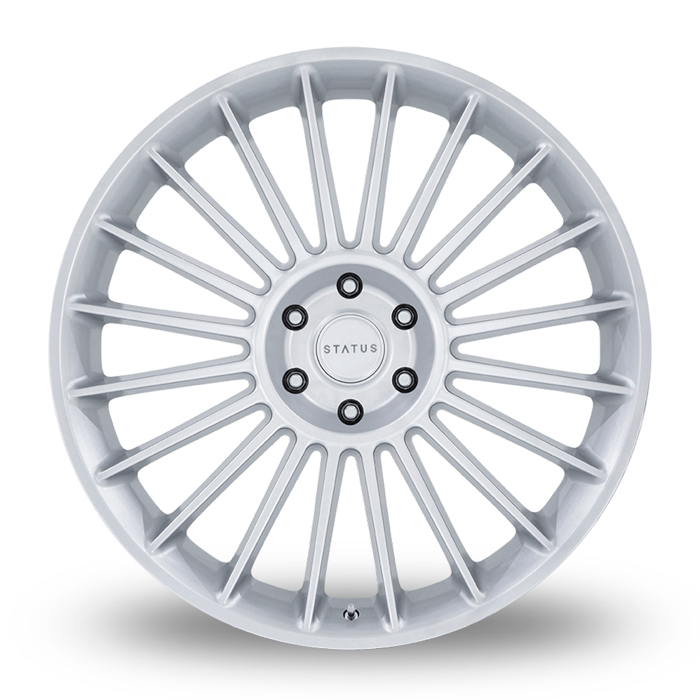 22" Status Venti Gloss Silver Alloy Wheels