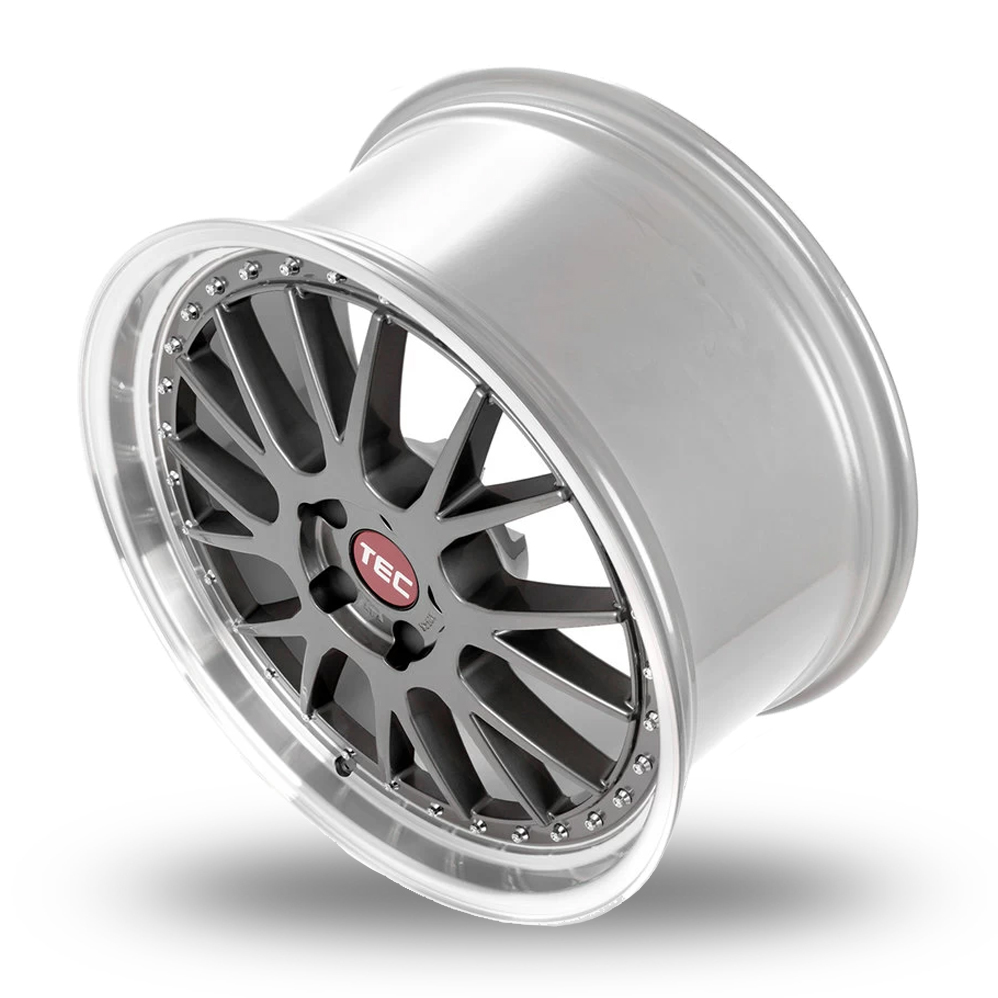 19" TEC Speedwheels GT EVO Titan Polished Lip Alloy Wheels