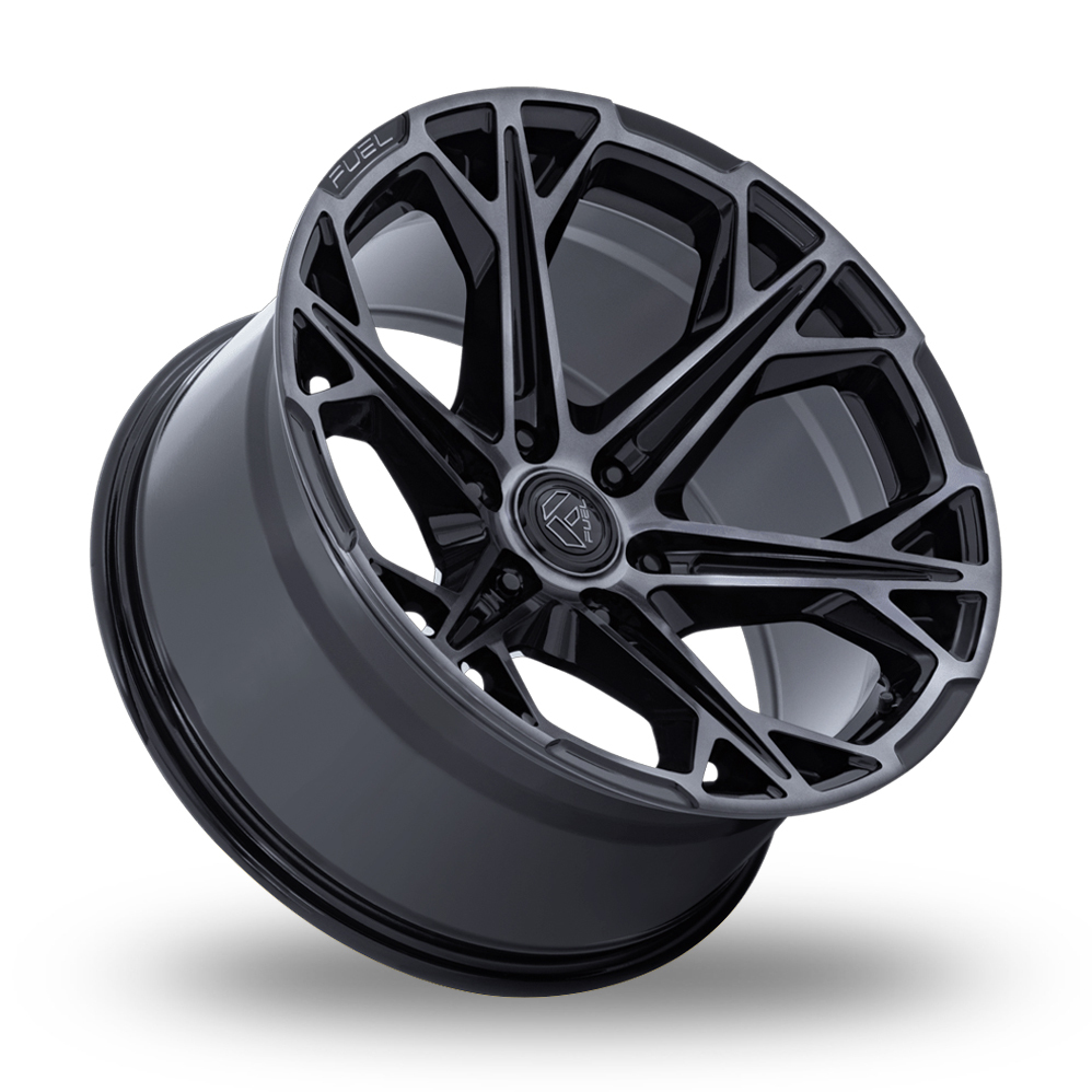 20" Fuel Off-Road FC886 Hammerhead Gloss Black Dark Tinted Clear Alloy Wheels