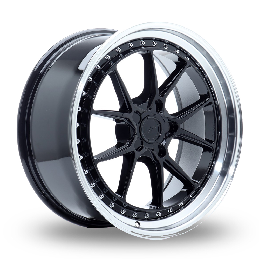 Japan Racing JR39 (8.5x19) (Custom Fitment) Gloss Black Machined Lip Alloy Wheels