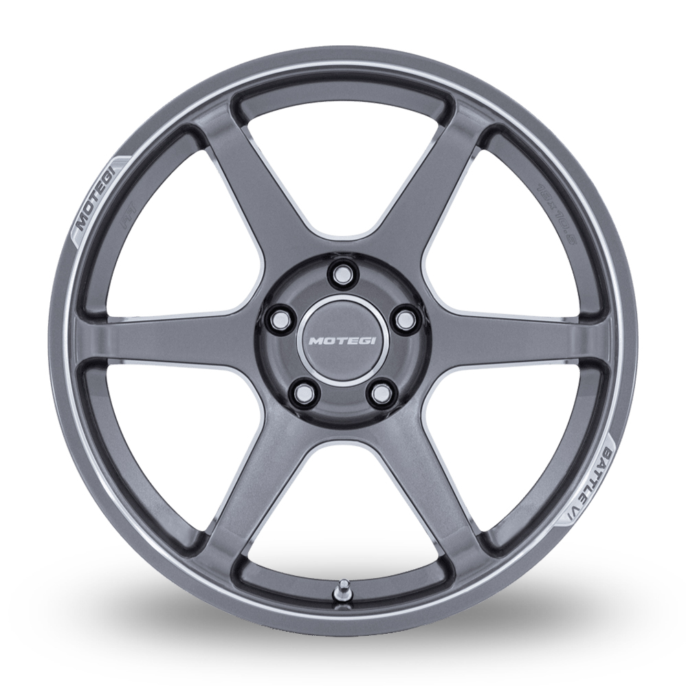 18" Motegi Racing MR160 Battle VI Gloss Gunzilla With Machined Lip Alloy Wheels