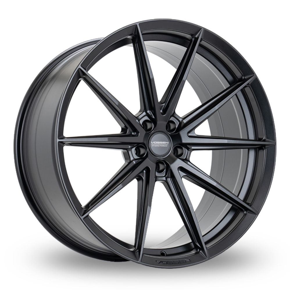 Vossen HFX-2 (10x22) (Super Deep Concave) Satin Black Alloy Wheels