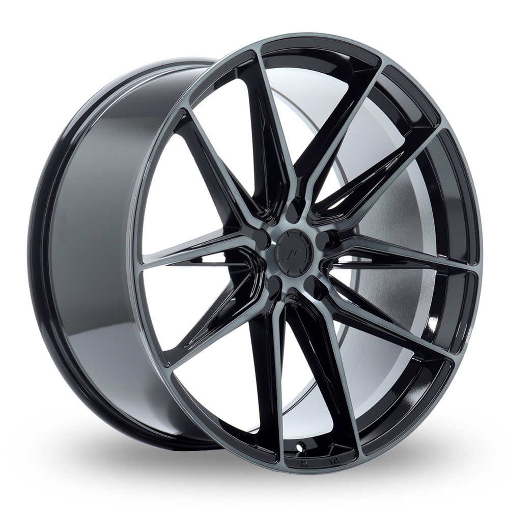 Japan Racing JR44 (11x22) (Custom Fitment) Black Machined Tinted Face Alloy Wheels