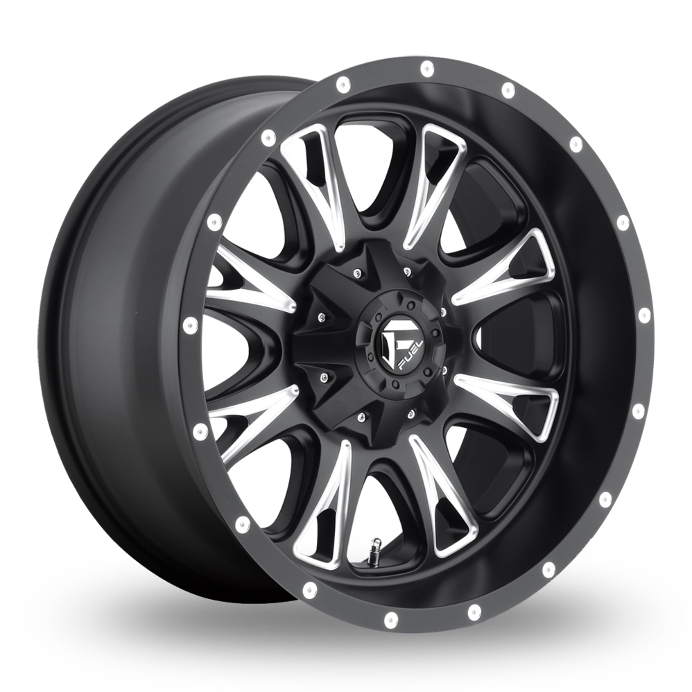 Fuel Off-Road D513 Throttle (USA Warehouse) Matt Black Milled Alloy Wheels