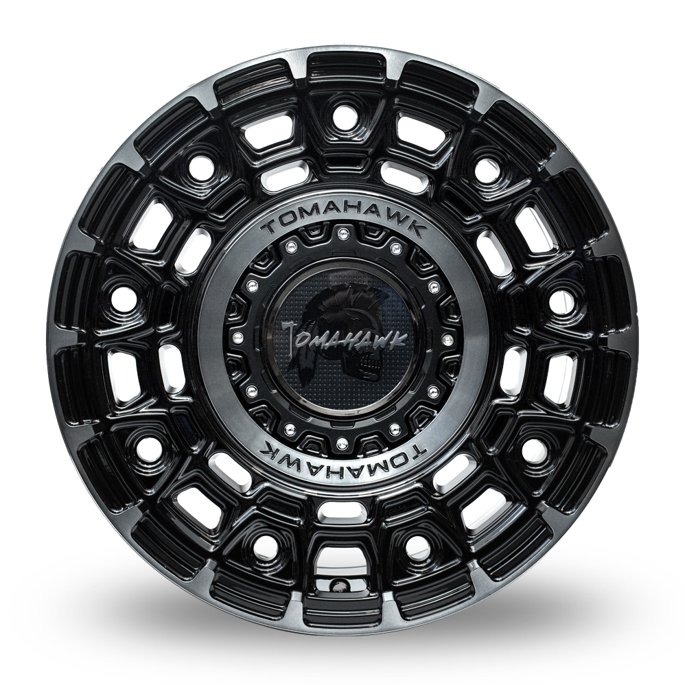 17" Tomahawk Yakama Satin Black Dark Tint Alloy Wheels