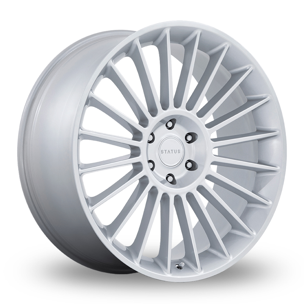9.5x22 5x112 ET20 Status Venti (USA Warehouse) (Gloss Silver) (66.6cb) (1134kg Load) (22.4kg Weight) Alloy Wheels