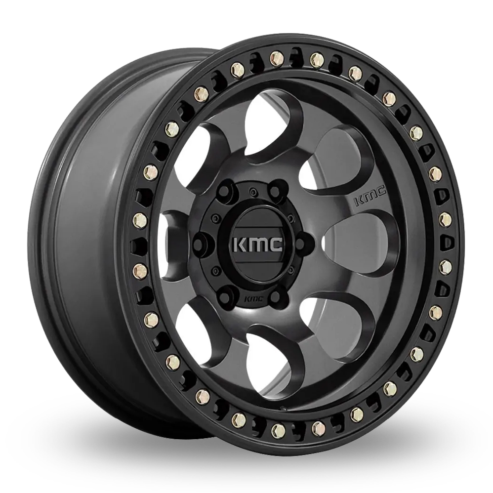 KMC KM550 Riot SBL Anthracite With Satin Black Lip Alloy Wheels