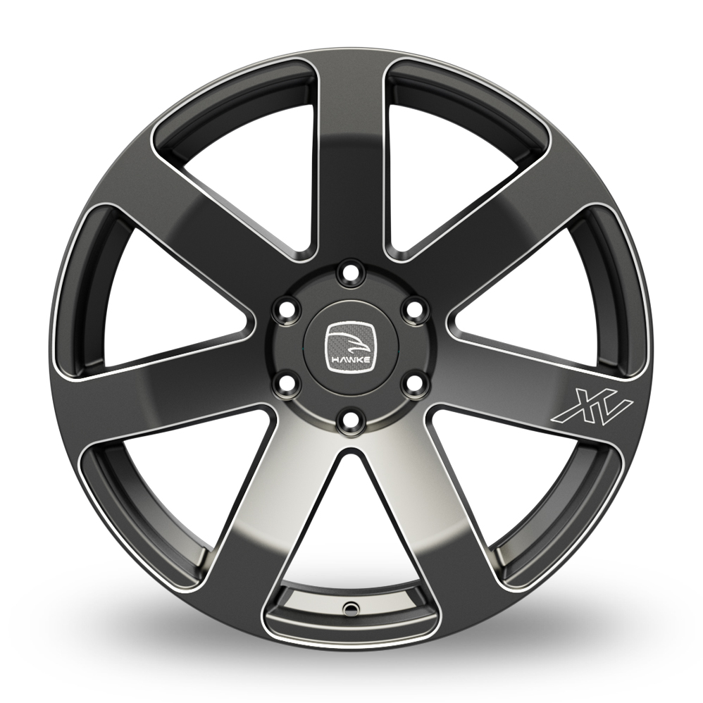 20" Hawke Summit XV Matt Black Accent Alloy Wheels