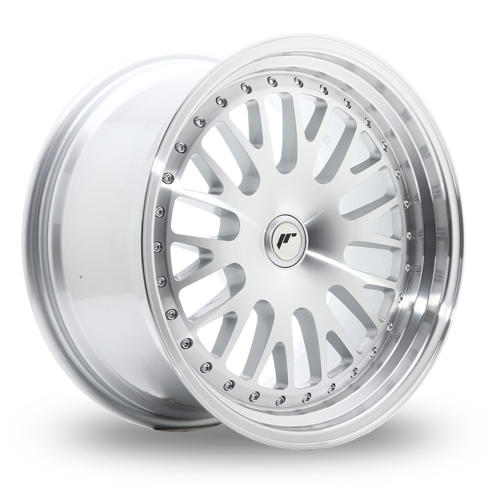 Japan Racing JR10 (9.5x18) (Custom Fitment) Silver Machined Face Alloy Wheels
