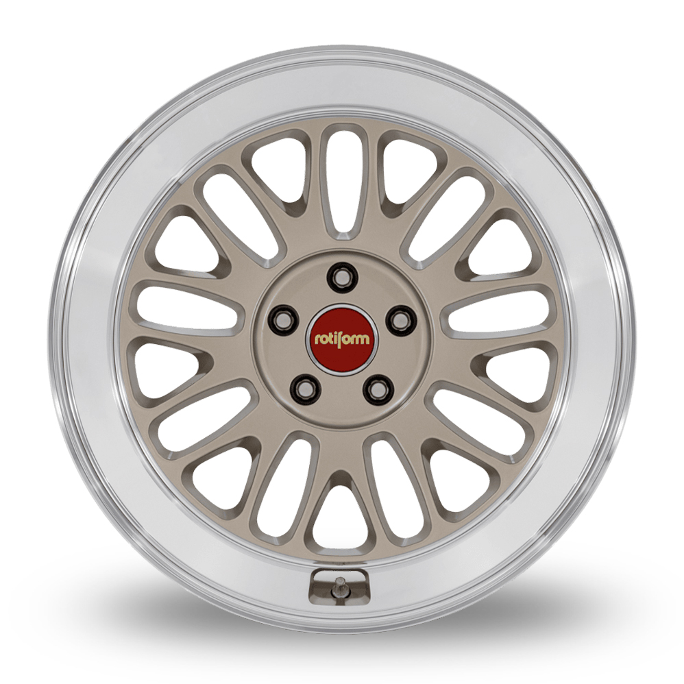 18" Rotiform RC214 SCP (USA Warehouse) Matt Gold With Diamond Cut Lip Alloy Wheels