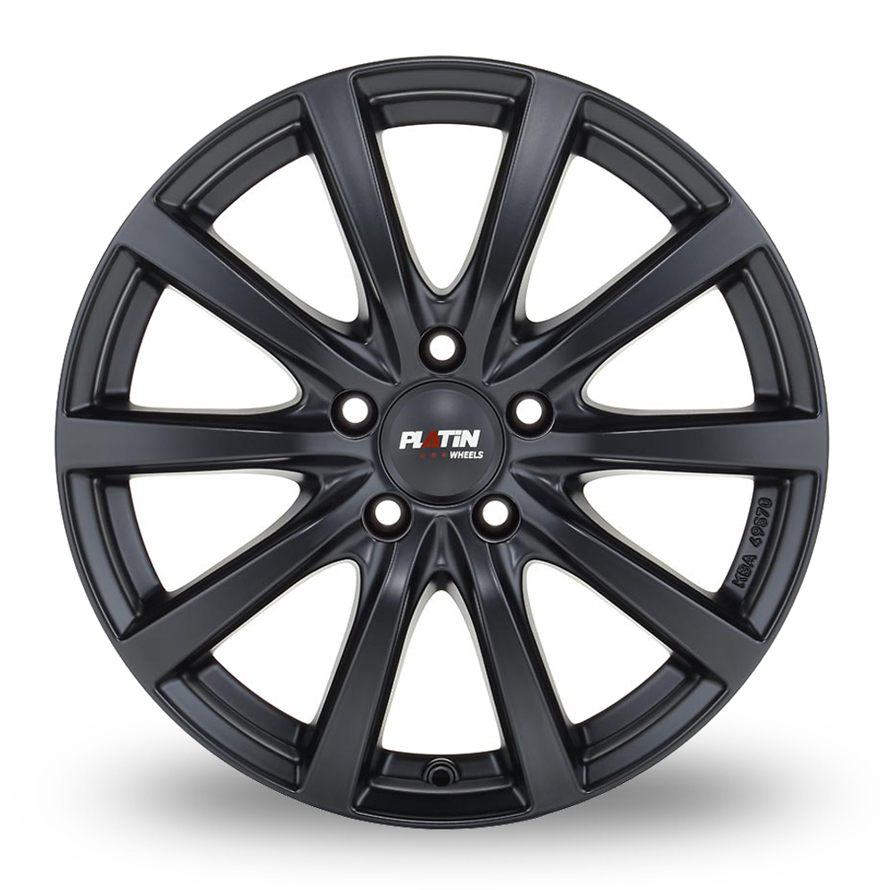 15" Platin P 69 Matt Black Alloy Wheels