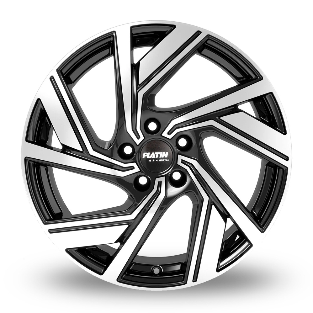 19" Platin P 114 Black Polished Alloy Wheels