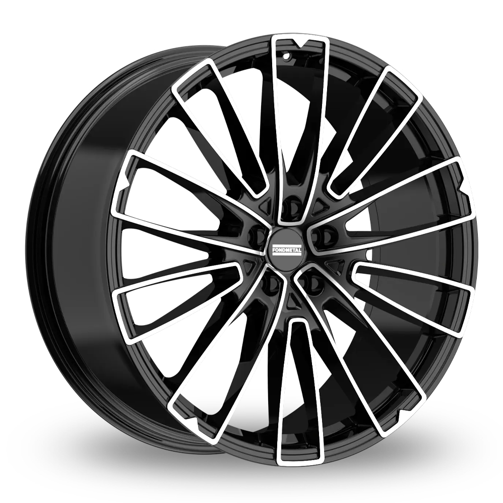Fondmetal Volcan Gloss Black Machined Alloy Wheels