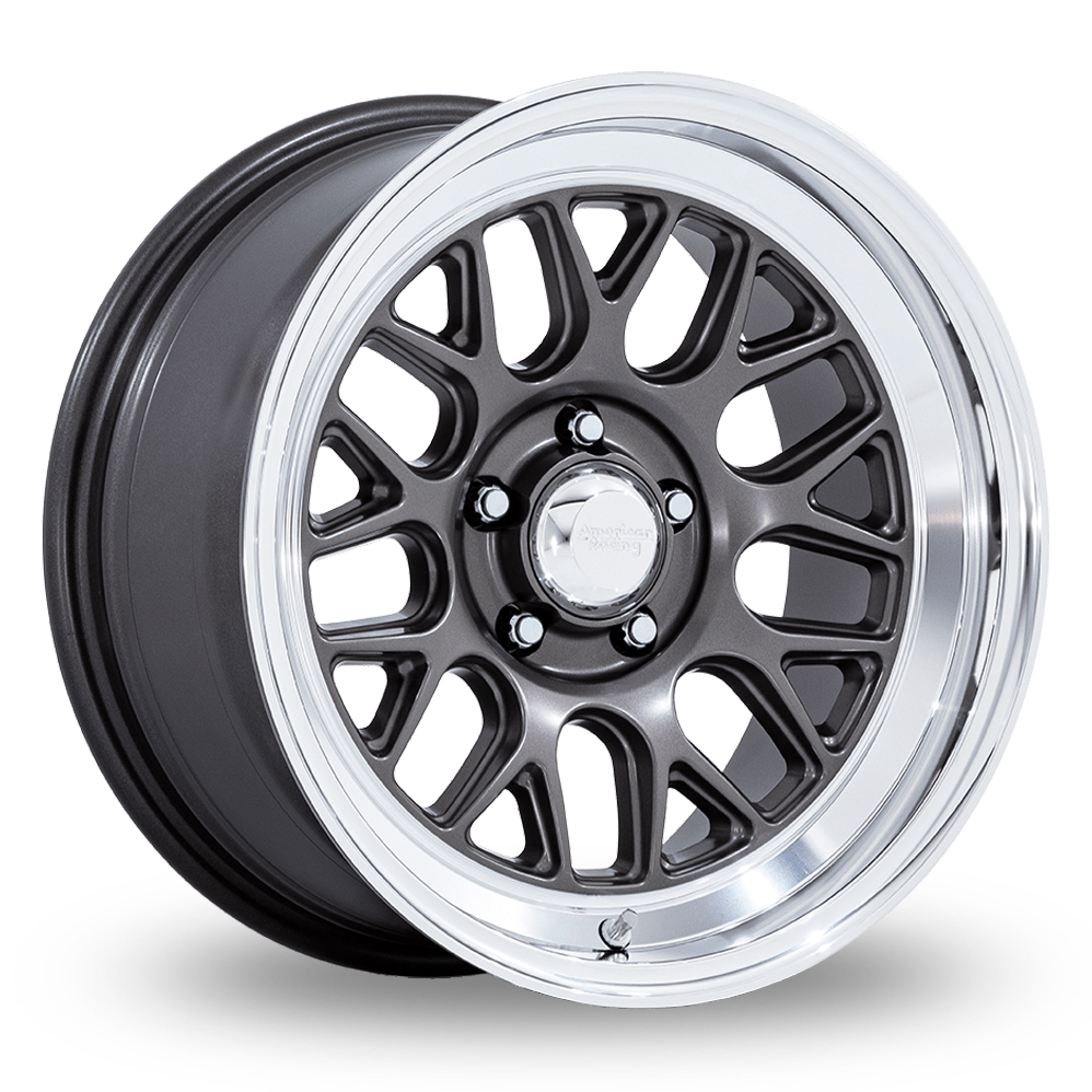 American Racing Vintage VN516 G-Force (USA Warehouse) Matte Anthracite With Diamond Cut Lip Alloy Wheels