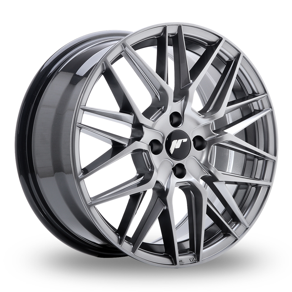 Japan Racing JR28 (7x17) (Custom Fitment) Hyper Black Alloy Wheels