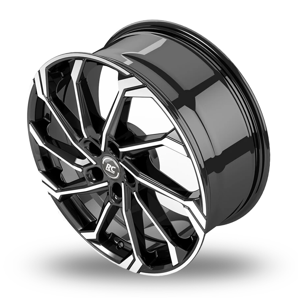 18" RC Design RC36 Gloss Black Polished Alloy Wheels