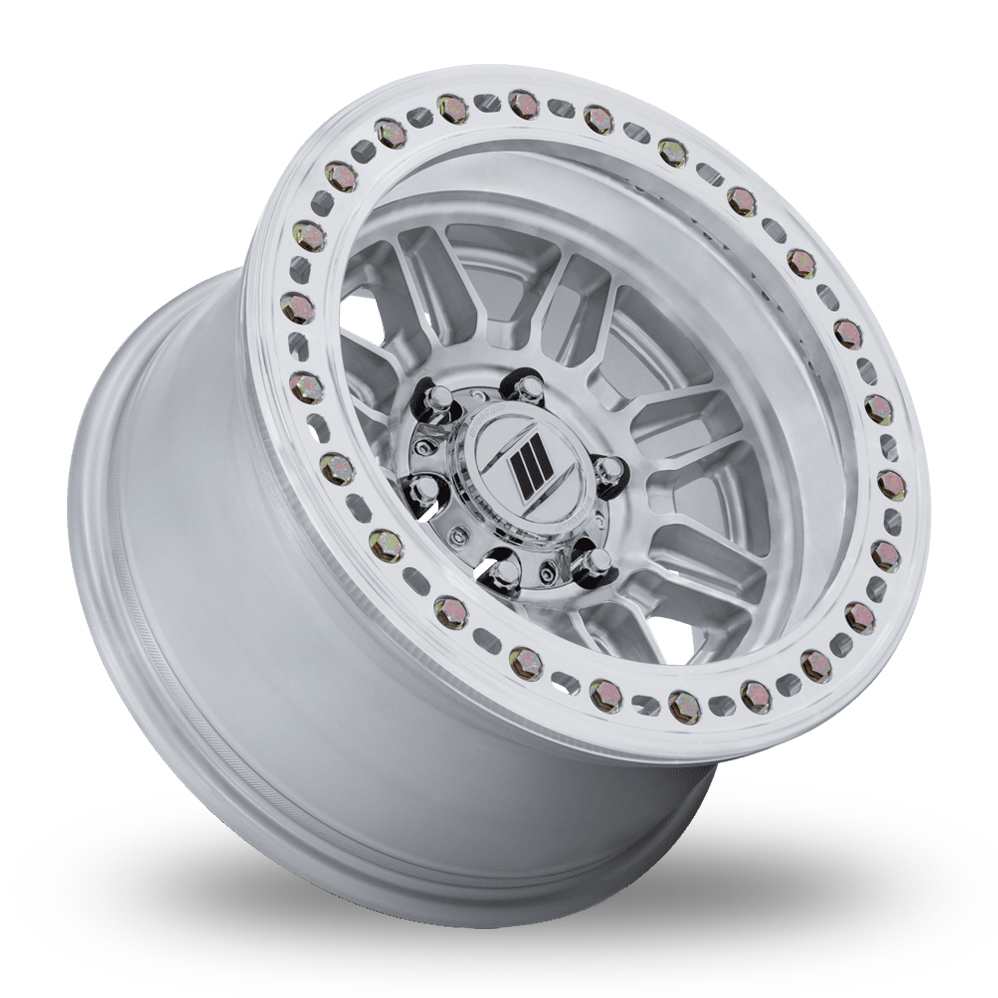 17" Pro Comp Alloys PA208 Equalizer BL (USA Warehouse) Gloss Silver With Machined Face Alloy Wheels