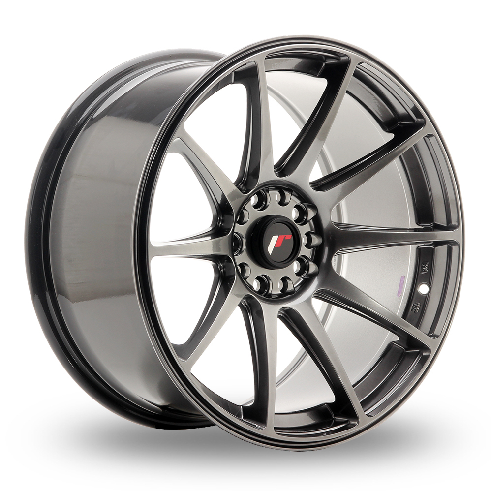 18 Inch Japan Racing JR11 (9.5x18) Hyper Black Alloy Wheels