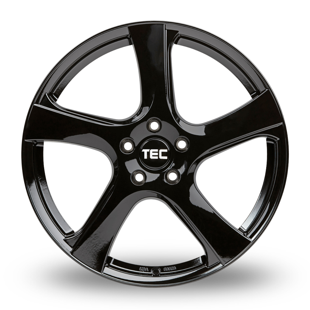 16" TEC Speedwheels AS5 Gloss Black Alloy Wheels