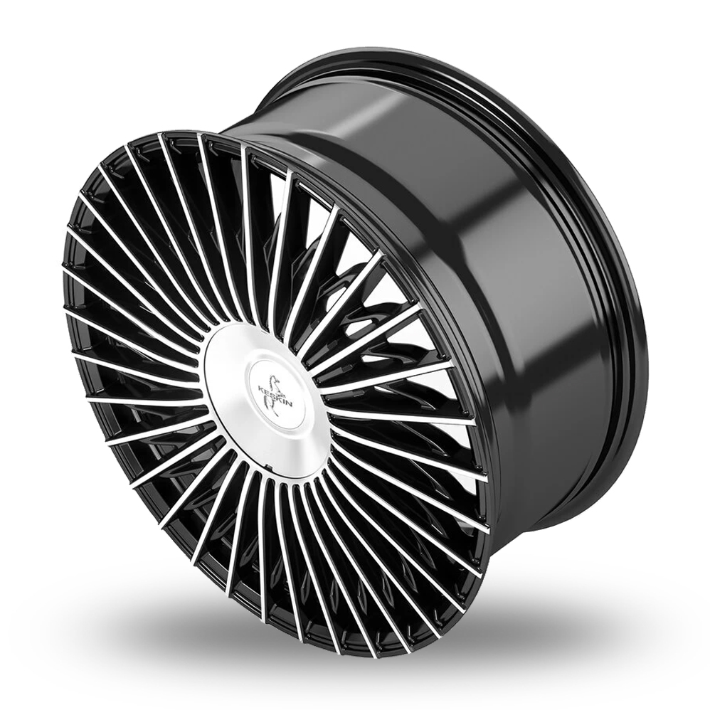 21" Keskin Tuning KT X1 Black Polished Alloy Wheels