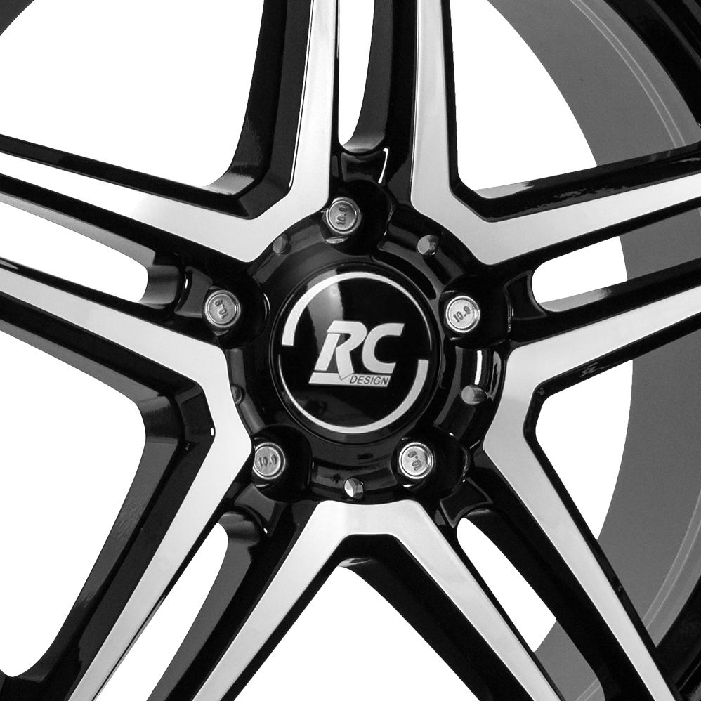 17" RC Design RCD17 Gloss Black Polished Alloy Wheels