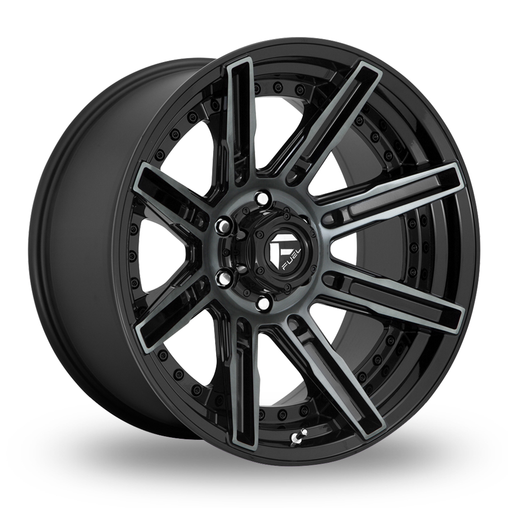 Fuel Off-Road D708 Rogue (USA Warehouse) Gloss Machined Double Dark Tint Alloy Wheels