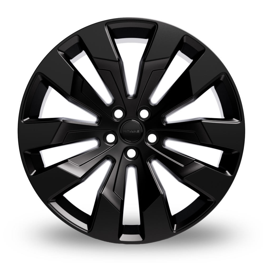 22" Hawke Sawblade Matt Black Alloy Wheels