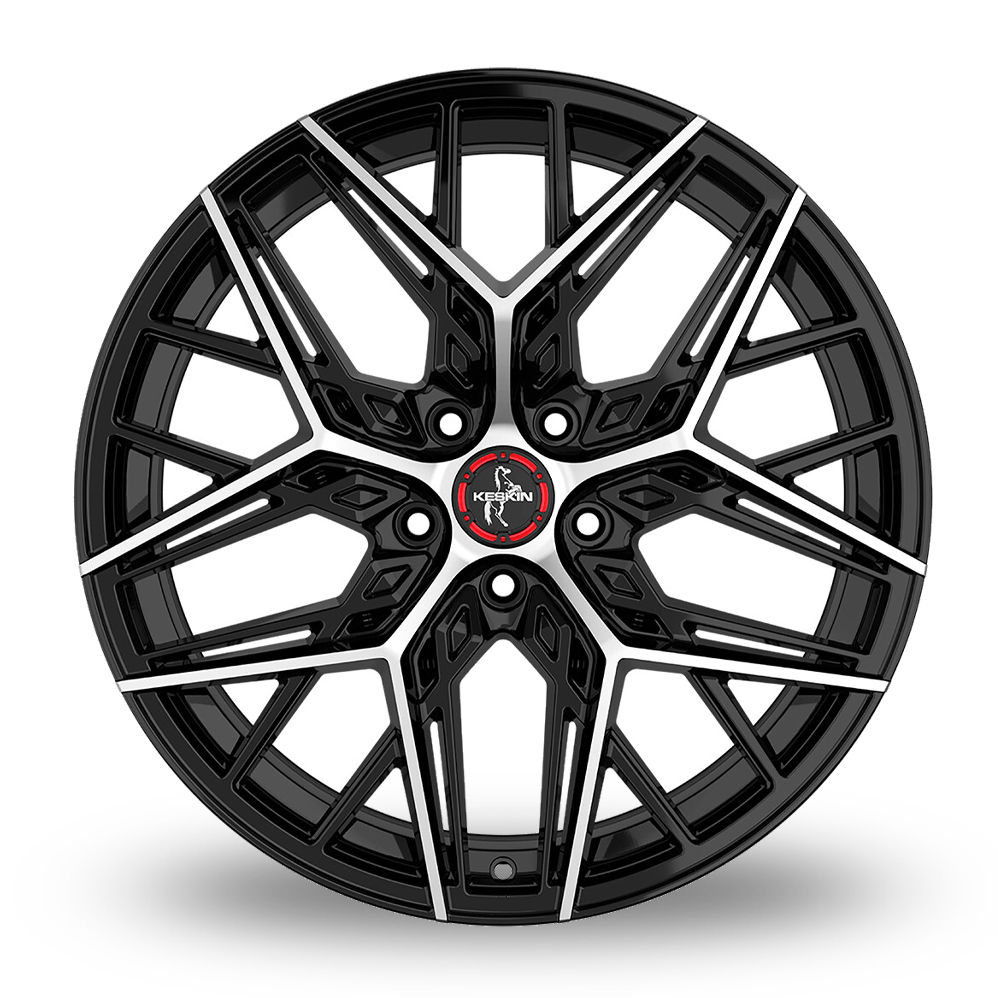 20" Keskin Tuning KT25 Black Polished Alloy Wheels