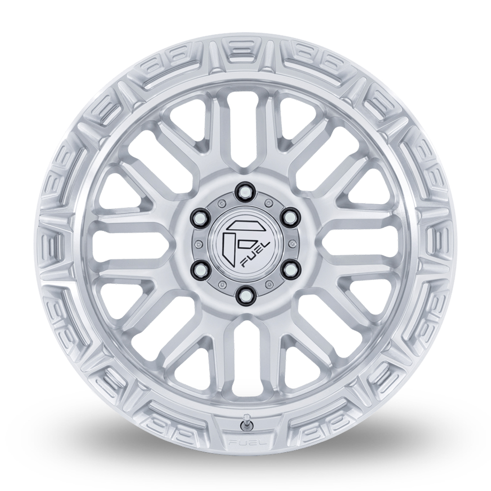 20" Fuel Off-Road FC890 Rail (USA Warehouse) Gloss Silver Polished Alloy Wheels