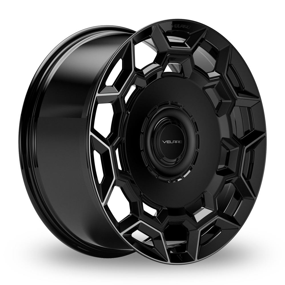 22" Velare VLR18 Gloss Black Machined Alloy Wheels