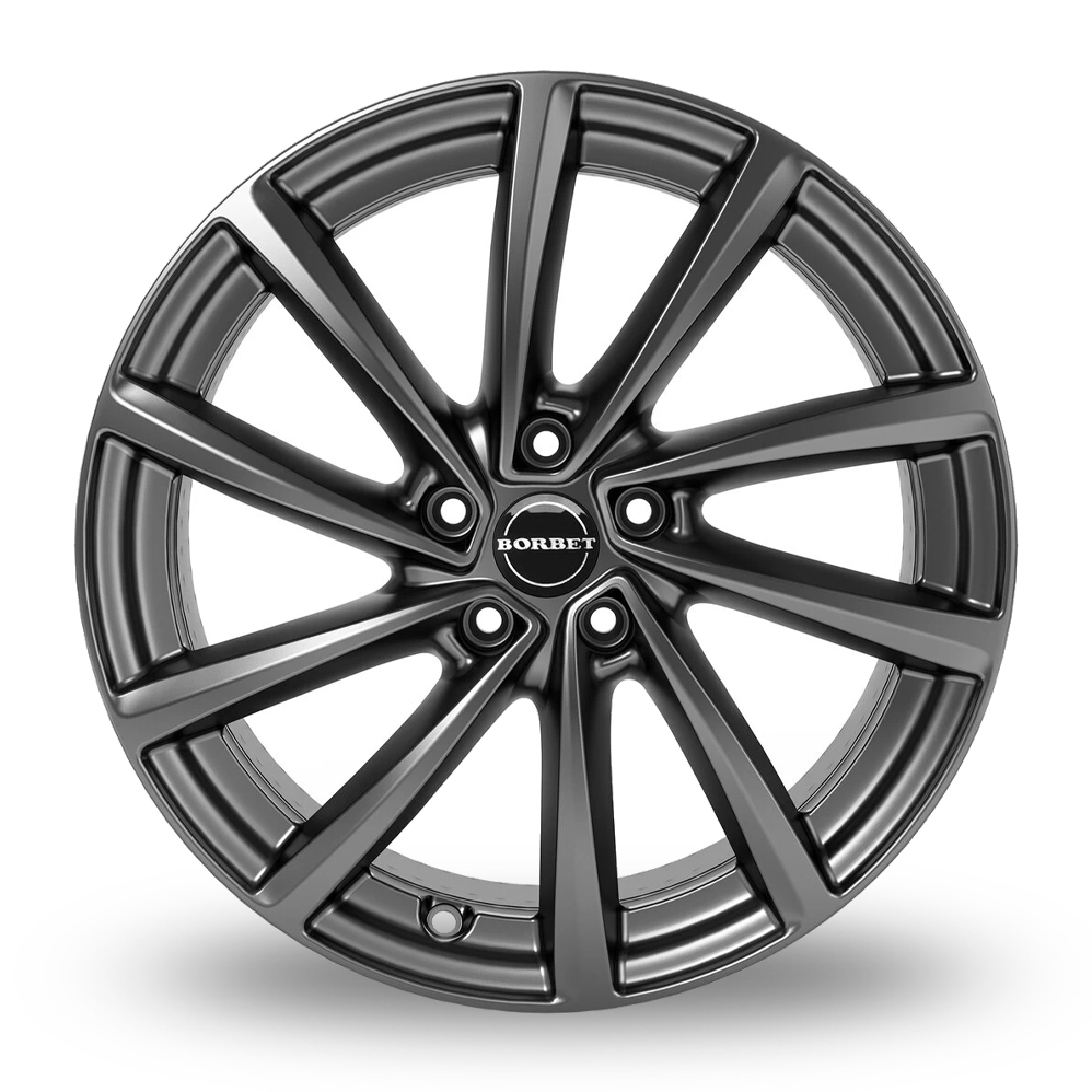 17" Borbet V Gloss Anthracite Alloy Wheels